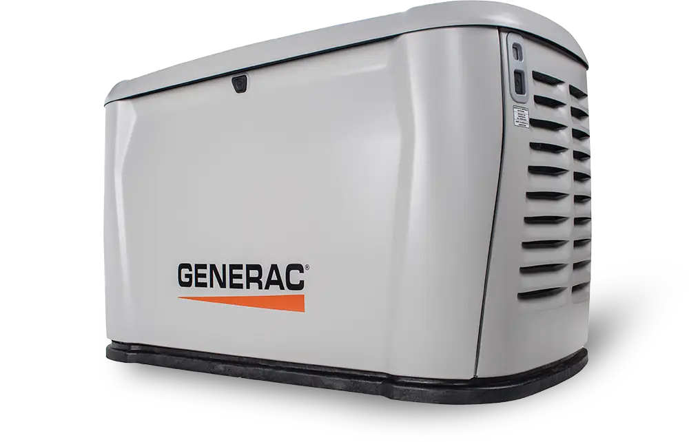 Home generator with Generac branding